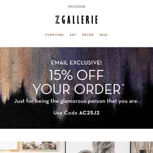 Z Shopper, Take 15% Off Your Purchase