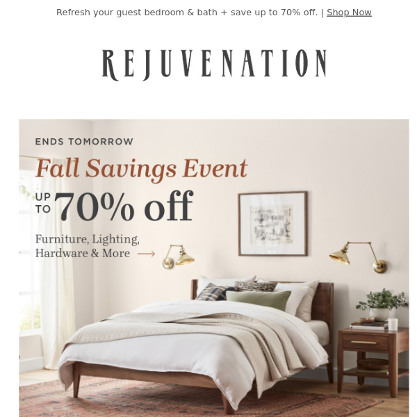 Our Fall Savings Event ends tomorrow
