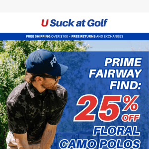 Prime Fairway Finds: 25% Off Floral Camo Polos!