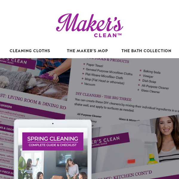 *FREE* E-Book: Spring Cleaning Guide & Checklist