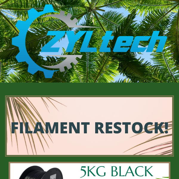 🎉AVAILABLE NOW! Filament Restock! 1kg and 5kg spools!😃