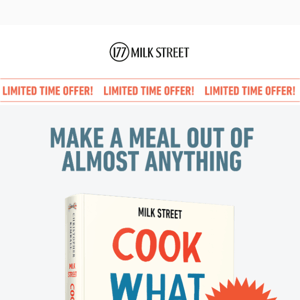 Save 50% off "Cook What You Have" Cookbook