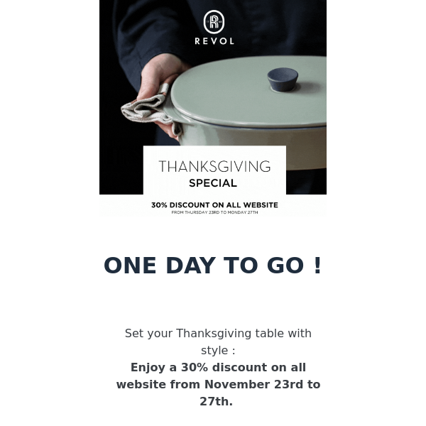 Thanksgiving Deals : One day to go !