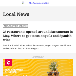 25 restaurants and bars opened around Sacramento in May