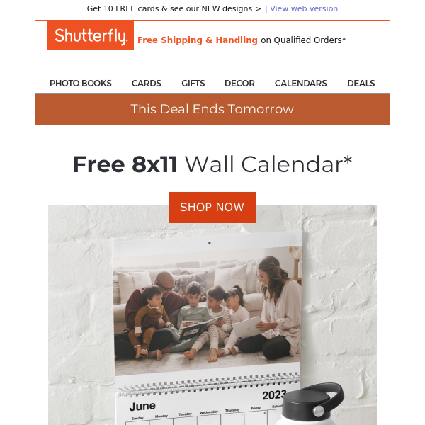 You deserve it! Get a COMPLIMENTARY 8x11 wall calendar + another
