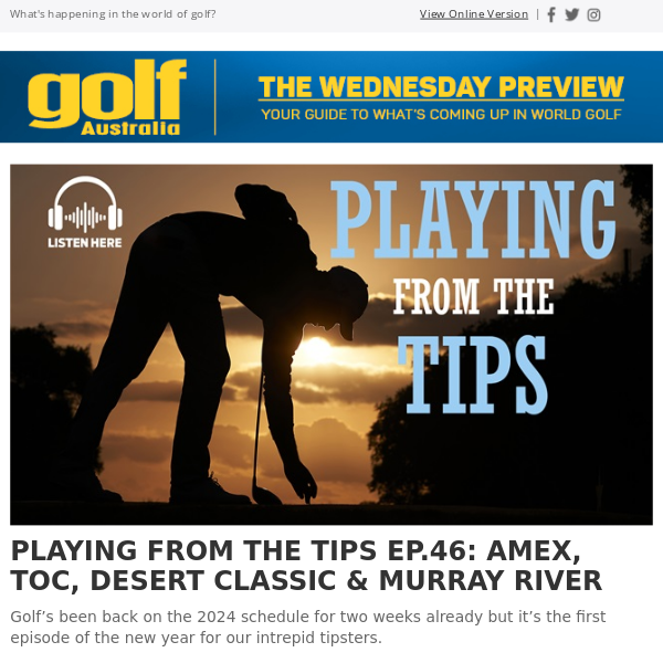 Aussie PGA & WPGA: Round One - Golf Australia Magazine