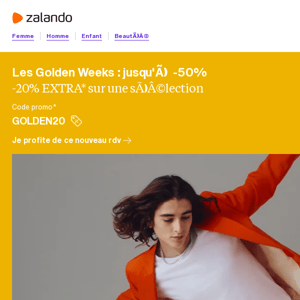 -20% EXTRA : Golden Weeks 🏁