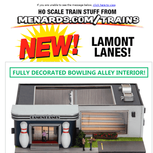 New! HO Scale Lamont Lanes Bowling Alley!