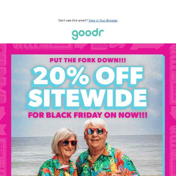 Put the fork down! 20% off sitewide on NOW