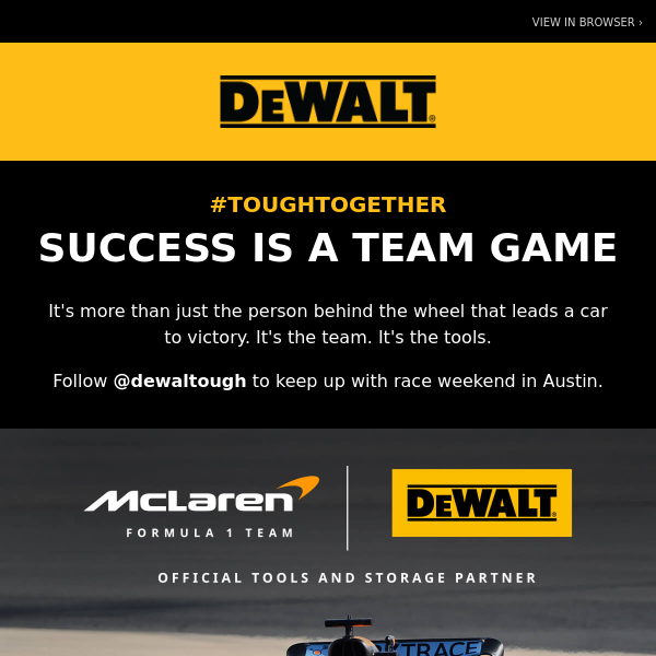 Tough Together – DEWALT x McLaren - DEWALT