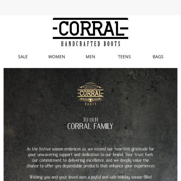 Corral Wishes you and yours a Happy Holiday!!