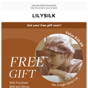 Get Your Free Gift With Purchase！