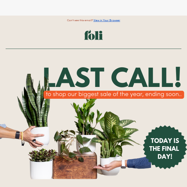 LAST CALL PLANT PEOPLE!⏰