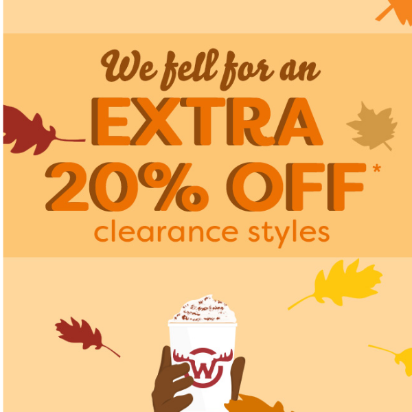 LAST CALL 🚨 Extra 20% off clearance ends tonight.