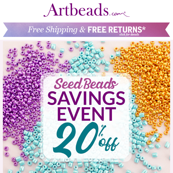 Seed Bead Savings Event: 20% Off 😍 Shop & SAVE 