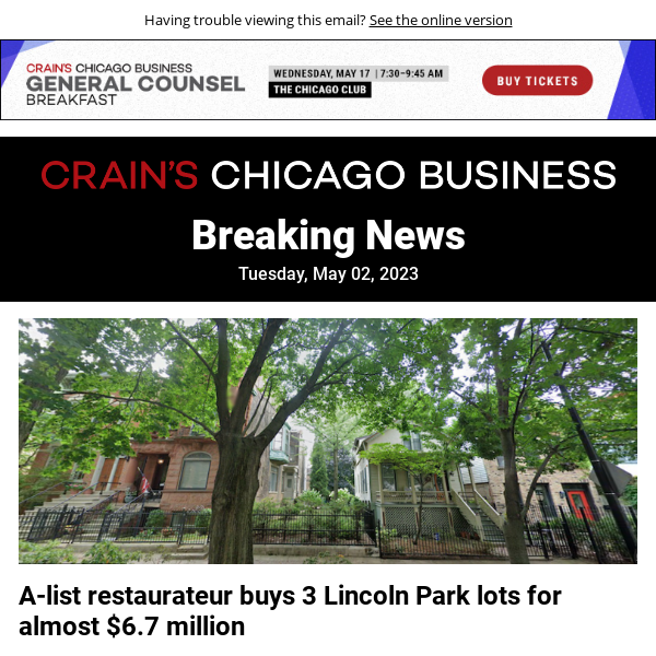 A-list restaurateur buys 3 Lincoln Park lots for almost $6.7 million