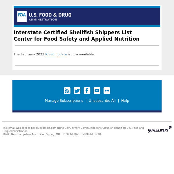 Interstate Certified Shellfish Shippers List - February 2023