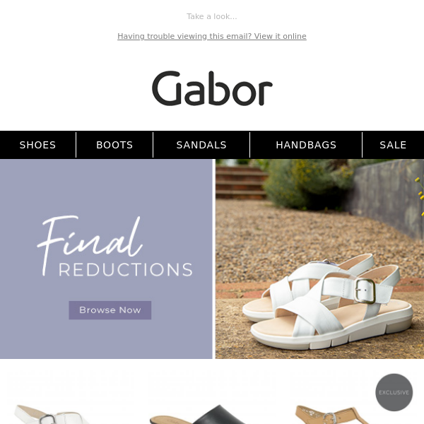 Gabor Shoes Emails, Sales & Deals - Page 1