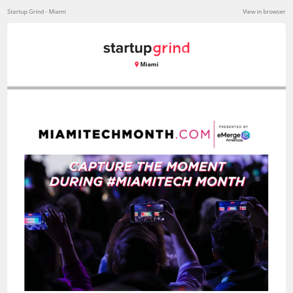 eMerge Americas once again launches MiamiTechMonth.com......... Once Again!