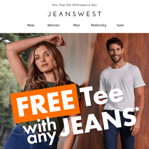 The Perfect Combo: Free Tee with Any Jeans