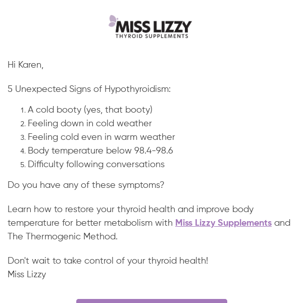 Unexpected Signs of Hypothyroidism