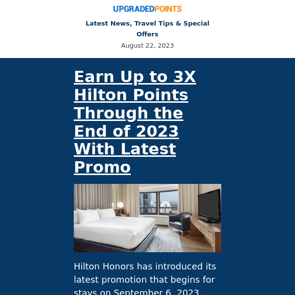 3x Hilton points, more U.S. Open Amex perks, bonus AA miles, and more...