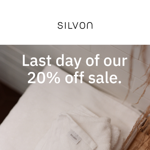 Last chance: 20% off selected products.