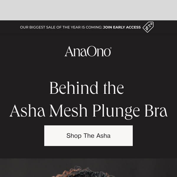 AnaOno Women's Asha Mesh Pocketed Plunge Bralette