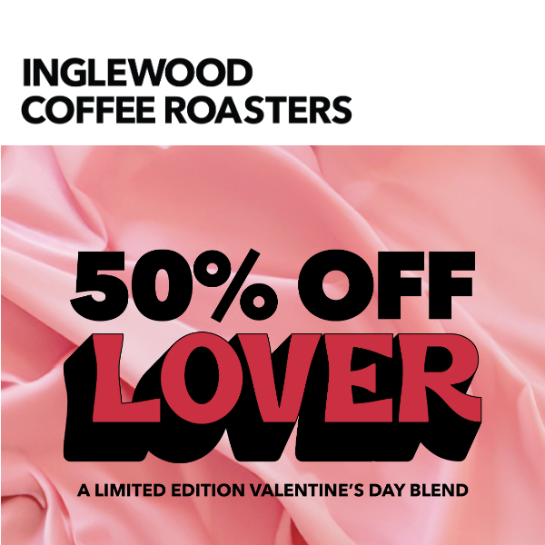 Running low on coffee beans? Here's 50% OFF LOVER ❣️