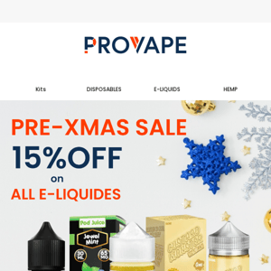 Only Today! 15OFF on all E-Liquids