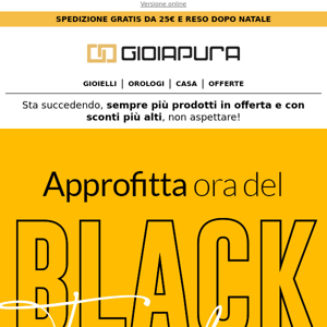 Fino al -50% su migliaia di prodotti, il Black Friday non aspetta!