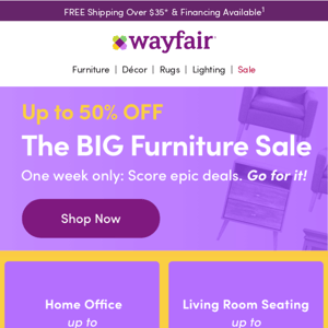 The BIG Furniture SALE | Up to 50% OFF 🔻🔻🔻