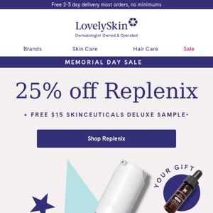 JUST DROPPED: 25% Off Replenix Memorial Day savings!