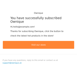 You have successfully subscribed