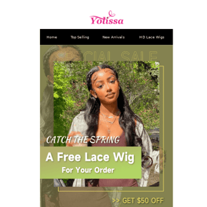 Special Sale--Get A LACE WIG For Free