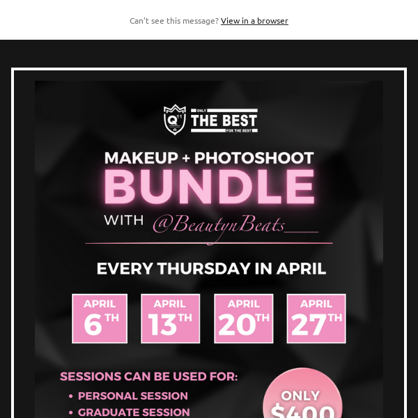 Q11 Makeup & Photoshoot Bundle