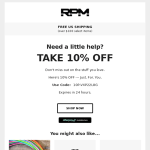 10% OFF? Yes, Please!