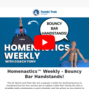 [Homenastics™ Weekly] Bouncy Bar Handstands! (feat. the Air Barrel)