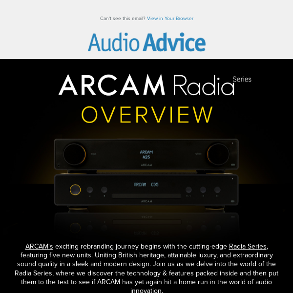 NEW Arcam Radia Series: British heritage, attainable luxury, and exceptional sound in an elegant design