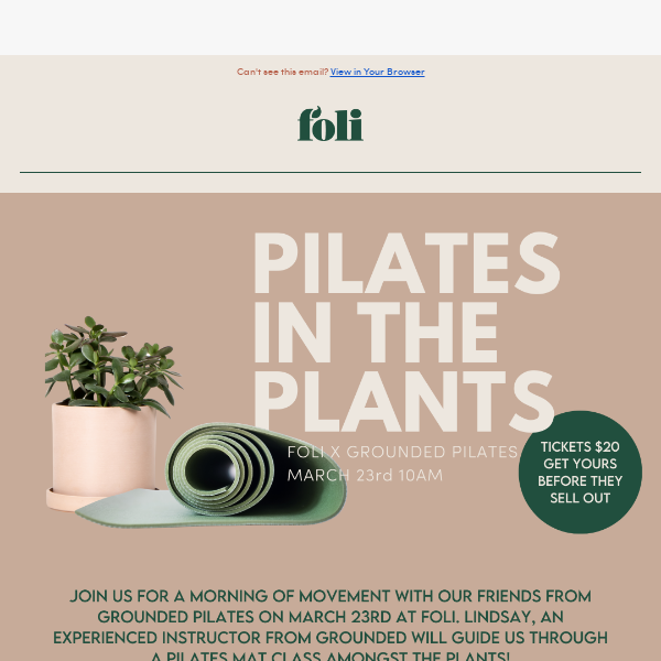 PILATES IN THE PLANTS🌱
