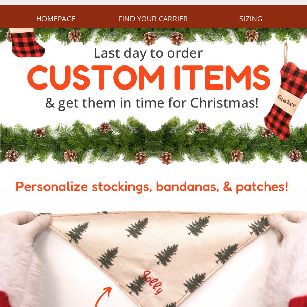 Custom Items: Order TODAY For Arrival By Christmas