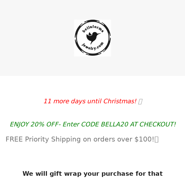 Free Priority Shipping on orders over $100