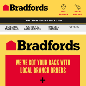 We've Got Your Back With Local Branch Orders!