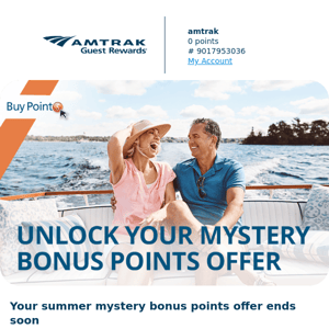 Last chance: reveal your mystery bonus points offer.