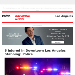 6 Injured In Downtown Los Angeles Stabbing: Police – Sat 09:40:10AM