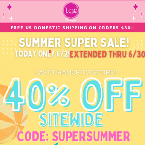 40% OFF EXTENDED ! LAST DAY 😻