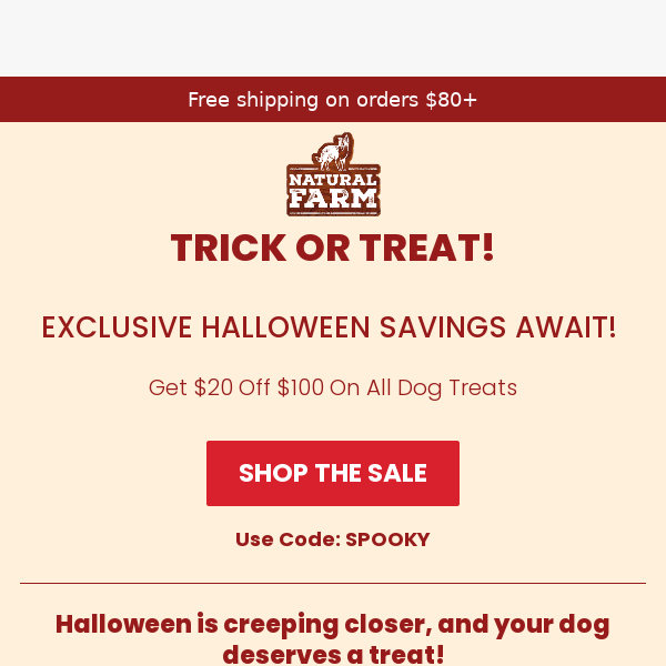 Trick or Treat: Get $20 Off $100+ Now!