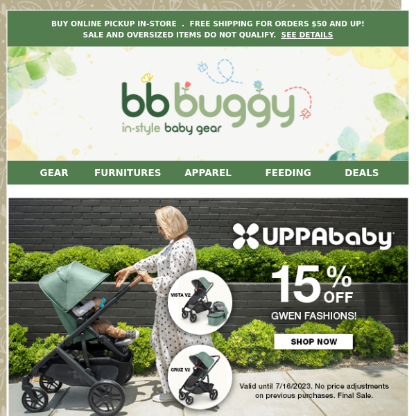 BB Buggy: UPPABaby Sale Event ending soon