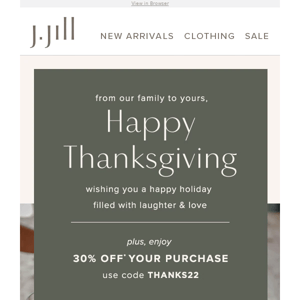 Happy Thanksgiving from J.Jill.