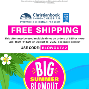 Free Shipping + Deals Under $10 ~ Big Summer Blowout